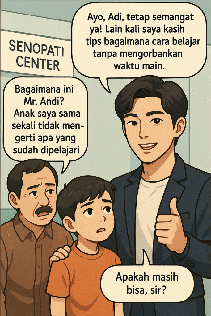 Komik Edukatif Kursus Cikupa Citra Raya Belajar Asyik