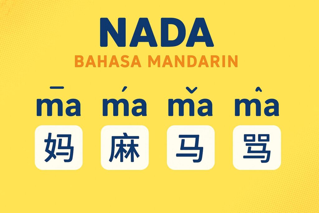 Nada dan hanzi dalam Bahasa Mandarin