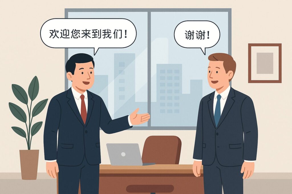 Dialog Mandarin untuk menerima tamu bisnis