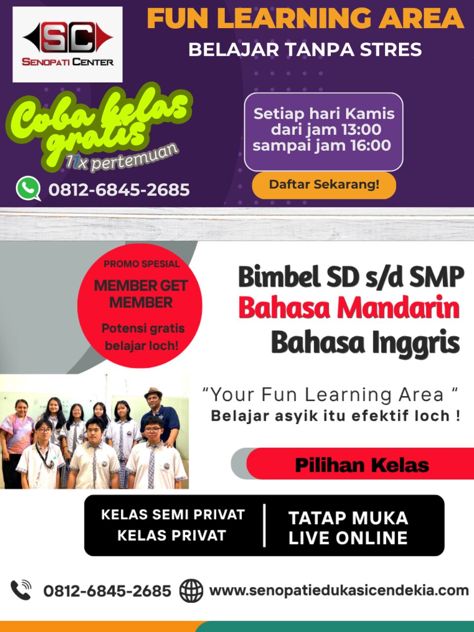 Belajar tanpa stress di Senopati Center